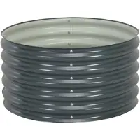 Syfax Lit surélevé de jardin 80x80x44 cm Acier galvanisé Gris