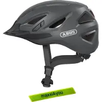 ABUS Casque de vélo Urban-I 3.0 Titan (gris) taille XL avec bande réfléchissante maxxi4you