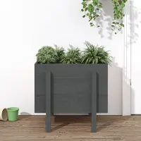 Prolenta Maison Exclusive - Bac à plantes gris 62x50x57 cm Bois massif Pin