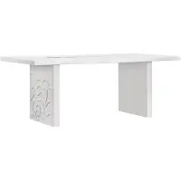 Xl Moebel Gmbh Table à manger blanche en bois, moderne et élégante