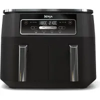Ninja Friteuse sans huile Foodi AF200EU, 7,6L, Double Cuve, 4 Programmes, 2400W