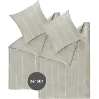Esprit Renforcé Housses de coussin et draps de lit HARPLINES Gris 140 x 200 cm - lot de 2