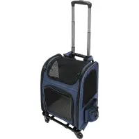 StarTech.com Sac à dos de transport pour chat - Sac de transport - Chariot à roulettes - Tissu Oxford 900D - Fermeture éclair - Noir
