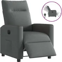 Syfax Fauteuil inclinable électrique Gris foncé Tissu