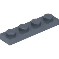 LEGO plaque 1x4 3710 - 100 pièces gris bleuté foncé