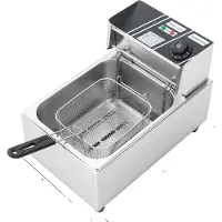 OEM Friteuse électrique, puissance de 2,5 kW, capacité de 6 litres, couleur argent, prise européenne 220V-240V