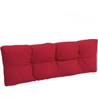 Pokar Coussin pour palette avec belle surpiqûre Garniture canapé-palette, Taille:Coussin arrière 120 x 40, Couleur:Rouge