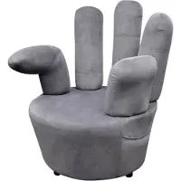 Prolenta Maison Exclusive - Chaise en forme de main gris velours
