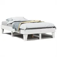 Syfax Cadre de lit sans matelas blanc 120x190 cm bois de pin massif