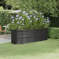 Prolenta Maison Exclusive - Lit surélevé de jardin Acier galvanisé Anthracite