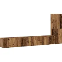 Syfax Meubles TV muraux 3 pcs vieux bois bois d'ingénierie