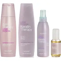 Alfaparf Milano Alfaparf Keratin Therapy Lisse Design Shampooing d'entretien 250 ml + Après-shampooing 250 ml + Lait régénérant à la kératine 100 ml + Huile 50 ml
