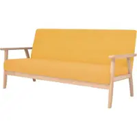 Prolenta Maison Exclusive - Canapé à 3 places Tissu Jaune