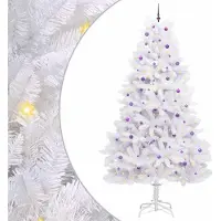 Syfax Sapin de Noël Artificiel à Branches Articulées Blanc 300 cm