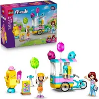 LEGO Friends 42692 Le Stand de Glaces et de Ballons, Jouet de Construction, Triporteur, Mini-Poupées Liann et Paisley
