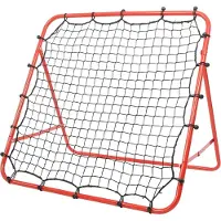 StarTech.com Filet de football Rebounder - Filet d'entraînement Kickback - Pliable - Autonome - Filet 1×1 m - Cadre 72×85 cm - Maille 5×5 cm - Matériau fer/nylon - Rouge