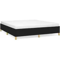 Syfax Cadre de lit sans matelas noir 160x200 cm tissu