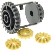 LEGO 1xLego Technic boîte de vitesse différentiel 24Z nouveau-gris foncé pignon beige 6589 6573