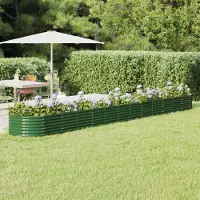 Prolenta Maison Exclusive - Lit surélevé de jardin Acier galvanisé 512x80x36 cm Vert