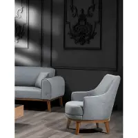AEA Fauteuil 1 place Canapés Tissu Salon Bois Textile Meubles Une Place Fauteuil Nouveau