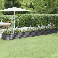 Prolenta Maison Exclusive - Lit surélevé de jardin Acier galvanisé Anthracite