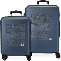 Joumma Bags Reisekoffer de luxe en ABS 65cm/55cm PEPE JEANS DAVIS Denim, 6481422