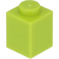LEGO : 100x Stein 1x1 en 'Lime' (citron vert)