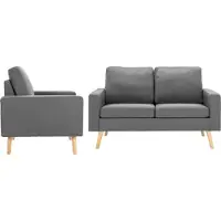 Prolenta Maison Exclusive - Ensemble canapé 2 pièces en tissu gris clair