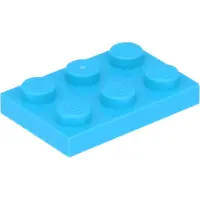 LEGO 2x3 plaques 3021 - 250 pièces bleu azur moyen