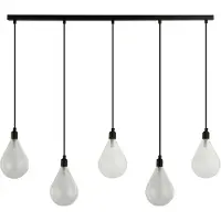HOME DELUXE Suspension en verre CELIA transparent - 5 ampoules | Suspension, lampe en verre, lampe goutte,