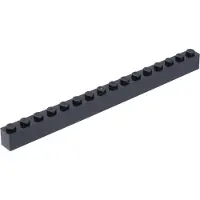 LEGO 10 pièces 2465 Brick 1x16 Part Basic Bricks 10 Noir