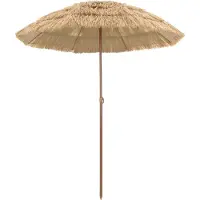 Syfax Parasol de plage Naturel 160 x 160 x 196 cm Polyester et Acier
