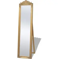 Syfax Miroir sur pied Style baroque 160x40 cm Doré