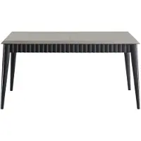 Xl Moebel Gmbh Table de salle à manger grise Robuste table de salle à manger design en bois Meubles de luxe