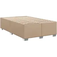 Syfax Cadre de lit sans matelas cappuccino 120x190 cm similicuir