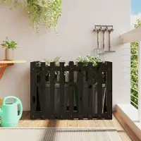 Prolenta Maison Exclusive - Jardinière surélevée design lattes noir 100x50x70 cm bois massif pin