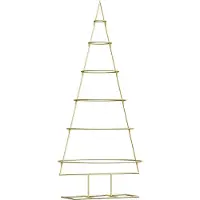 Syfax Arbre de Noël en métal Doré 148 cm Acier peint par poudre