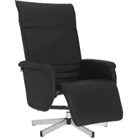 Sonstiges Fauteuil inclinable avec repose-pieds noir similicuir