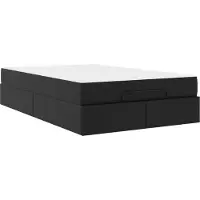 Syfax Cadre de lit avec matelas Autre 2 pcs Noir PVC