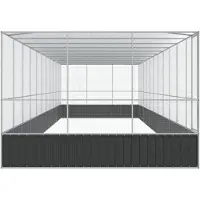 Syfax Volière avec extension argenté 1139x307x212 cm acier