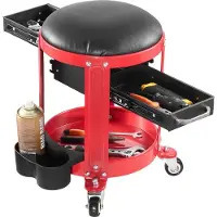 Vevor Tabouret mécanique roulant pour garage, capacité de charge de 300 lb, avec roulettes et espace de rangement
