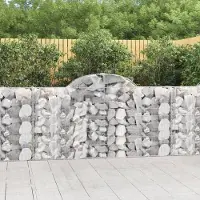 Prolenta Maison Exclusive - Paniers à gabions arqués 4 pcs 200x30x100/120 cm Fer galvanisé