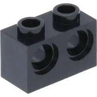 LEGO Technic : 50x Schwarzer Technik-Stein, Größe 1x2, mit 2 Löchern
