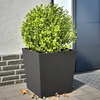 Prolenta Maison Exclusive - Bac à plantes 2 pièces Noir 50x50x50 cm Acier