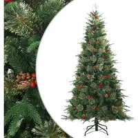 Syfax Sapin de Noël Artificiel à Branches Articulées Vert 180 cm