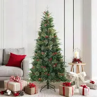 Prolenta Maison Exclusive - Sapin de Noël artificiel pliable, vert, 180 cm
