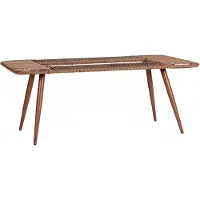AEA Table basse brune de luxe Table design Table basse de qualité supérieure Rotin d'appoint