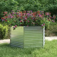 Prolenta Maison Exclusive - Lit surélevé de jardin 129x77 cm Acier galvanisé Argenté