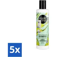 Organic - Shampooing fortifiant aux algues et à la citronnelle - Fortifiant et restructurant - 280 ml - Lot avantageux - 5 pièces