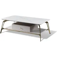 AEA Table basse Sideboard Salon Meubles Table Lowboard Meubles de rangement Commode Métal